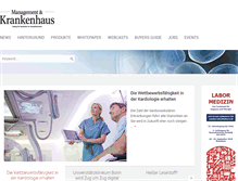 Tablet Screenshot of management-krankenhaus.de